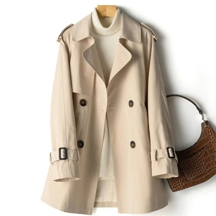 Elegant Trenchcoat | Klassisk Kappa med Knappstängning & Fickor | Tidlös Design för Höstvädret 3