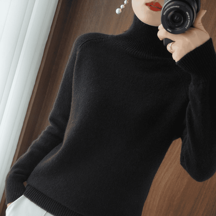 Elegant Turtleneck-tröja för Damer med Värmande Funktion | Skräddarsydd Design för Komfort och Stil 3