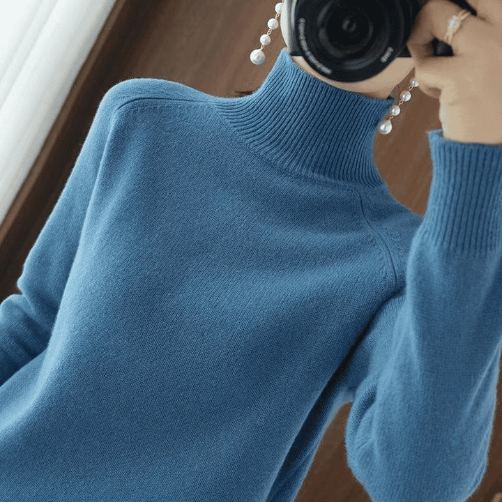 Elegant Turtleneck-tröja för Damer med Värmande Funktion | Skräddarsydd Design för Komfort och Stil 4