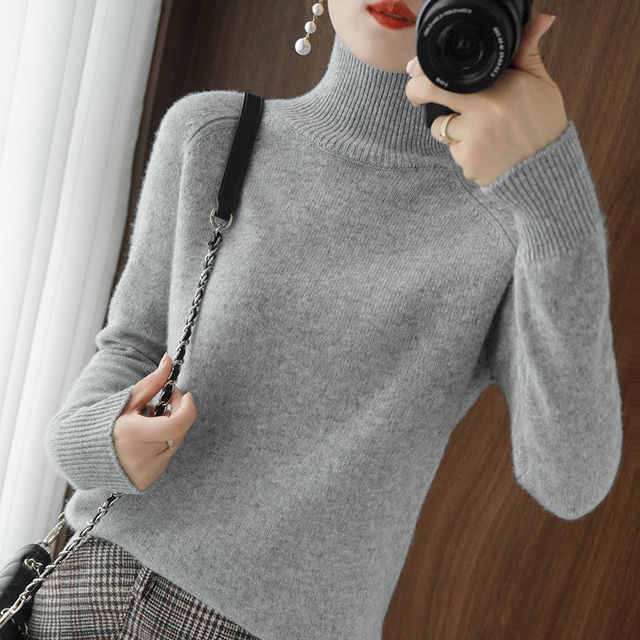 Elegant Turtleneck-tröja för Damer med Värmande Funktion | Skräddarsydd Design för Komfort och Stil 6