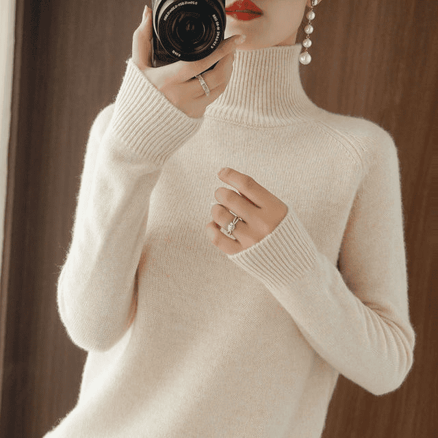 Elegant Turtleneck-tröja för Damer med Värmande Funktion | Skräddarsydd Design för Komfort och Stil 7