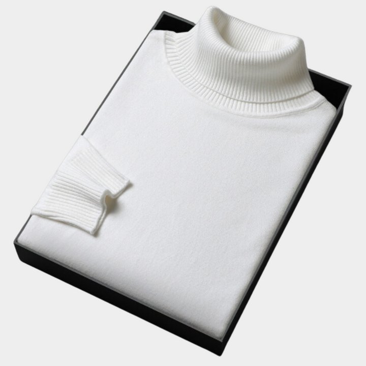 Elegant Turtleneck Sweater för Herr med Slimmad Passform | Högkvalitativt Garn för Stil och Komfort 5
