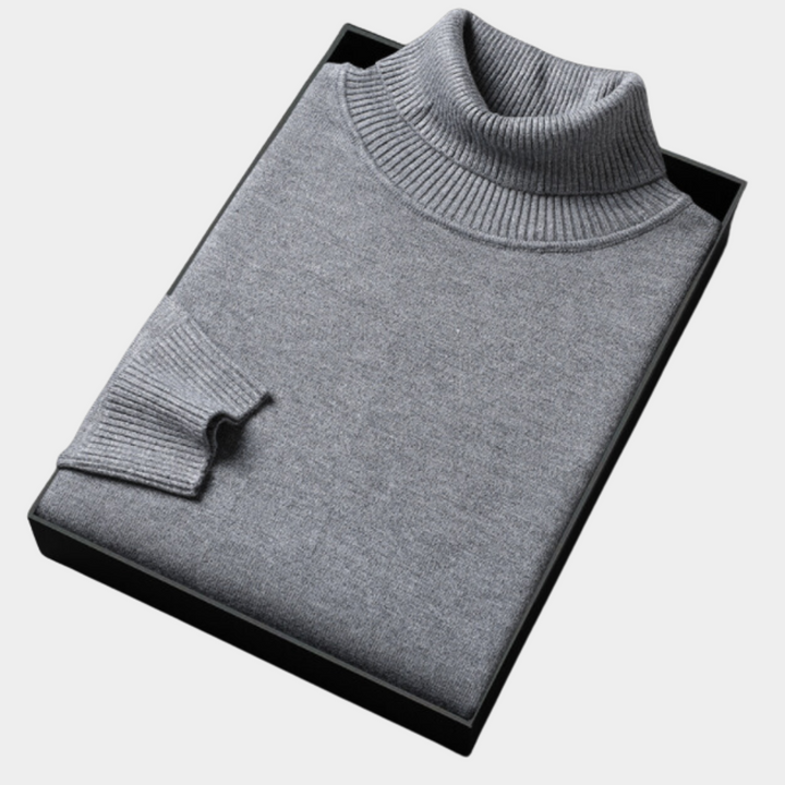 Elegant Turtleneck Sweater för Herr med Slimmad Passform | Högkvalitativt Garn för Stil och Komfort 7