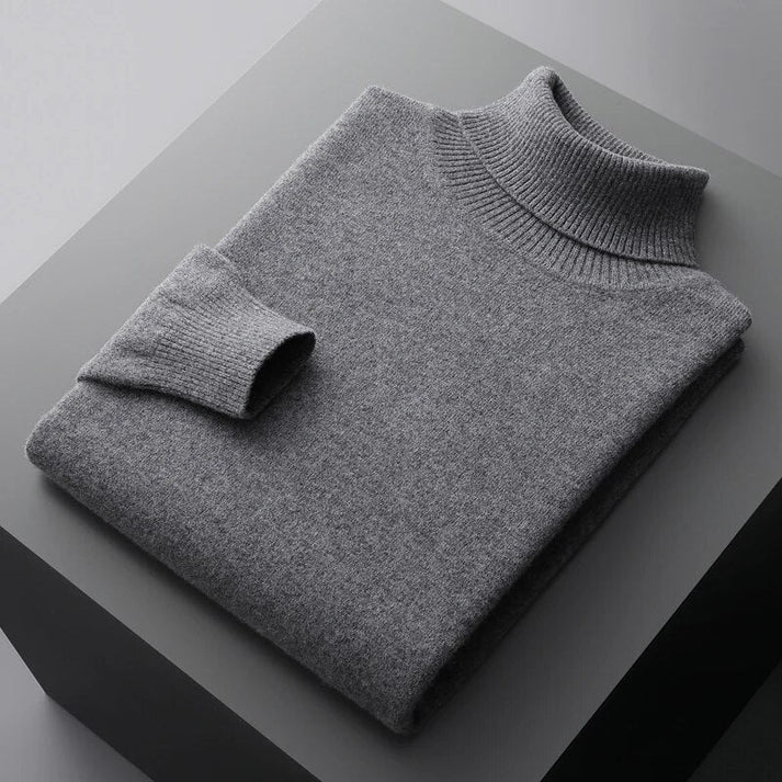 Elegant Turtleneck | Slim Fit Tröja i Denimblå med Hög Krage | Mångsidig Stil för Värme och Komfort 5