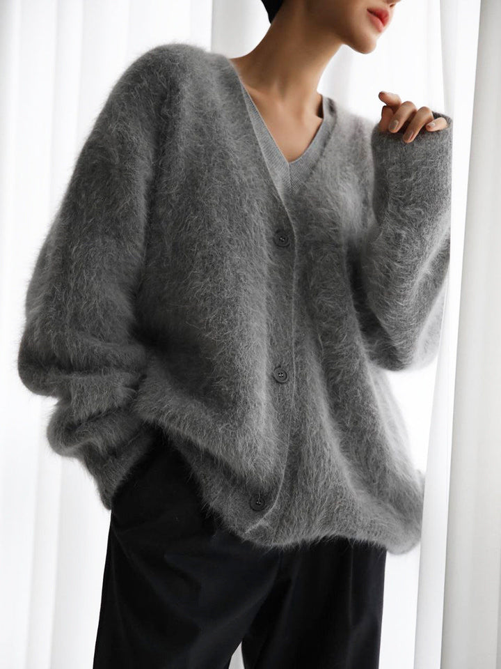 Elegant V-ringad Cardigan för Damer med Mjuk Passform | Perfekt för Alla Tillfällen 2