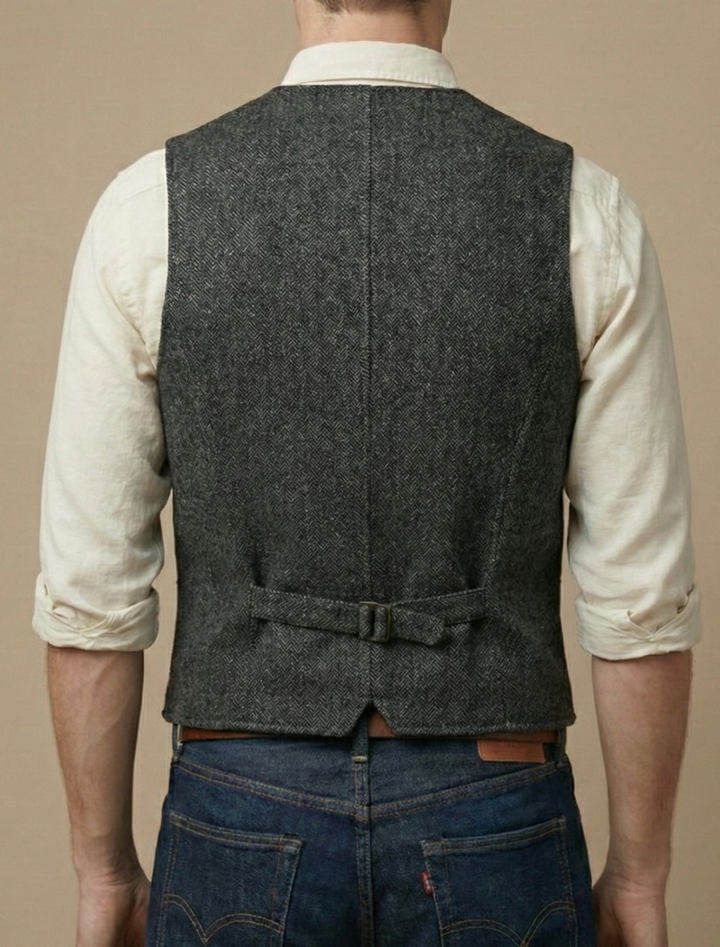 Elegant Väst Herr | Skräddarsydd Väst med Klassisk Knäppning | Perfekt för Formell och Smart Casual Stil 1