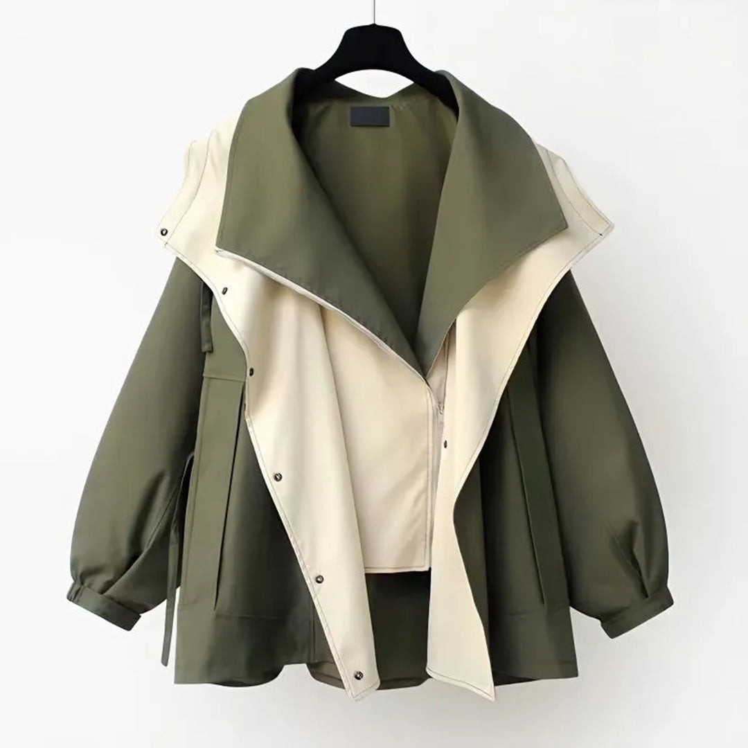 Elegant Vattentät Trenchcoat för Kvinnor med Utmärkt Värmeisolering | Unik Design för Höst och Vinter 2