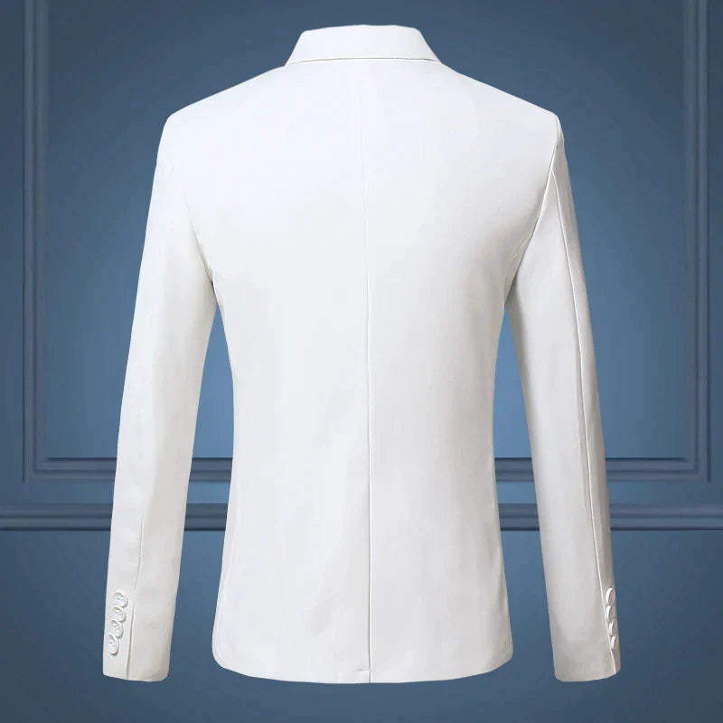 Elegant Vinröd Blazerjacka för Män med Skräddarsydd Siluett | Mångsidig Design för Formella och Smart Casual Tillfällen 2