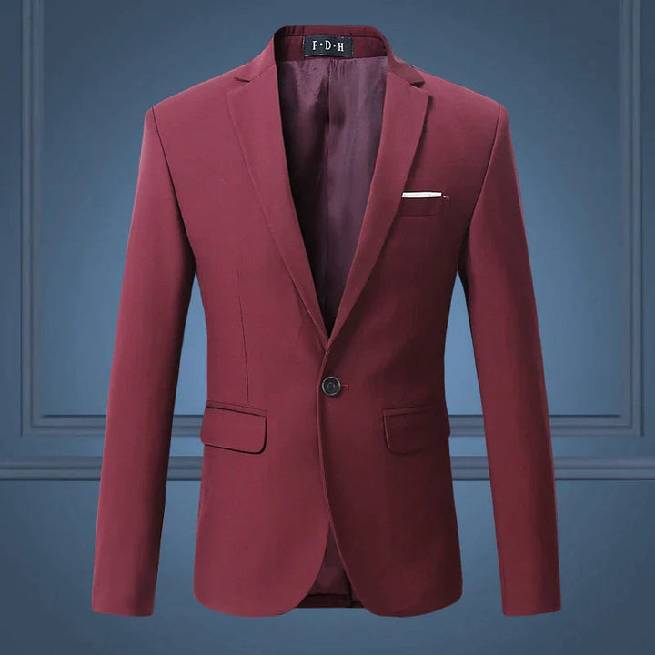 Elegant Vinröd Blazerjacka för Män med Skräddarsydd Siluett | Mångsidig Design för Formella och Smart Casual Tillfällen 7