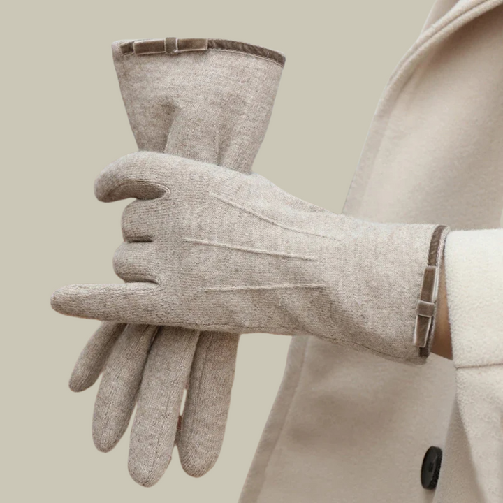Elegant Vinterhandskar | Fullfingrade med Bågeaccent | Slimmad Design för Kalla Dagar 0