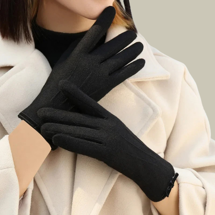 Elegant Vinterhandskar | Fullfingrade med Bågeaccent | Slimmad Design för Kalla Dagar 1