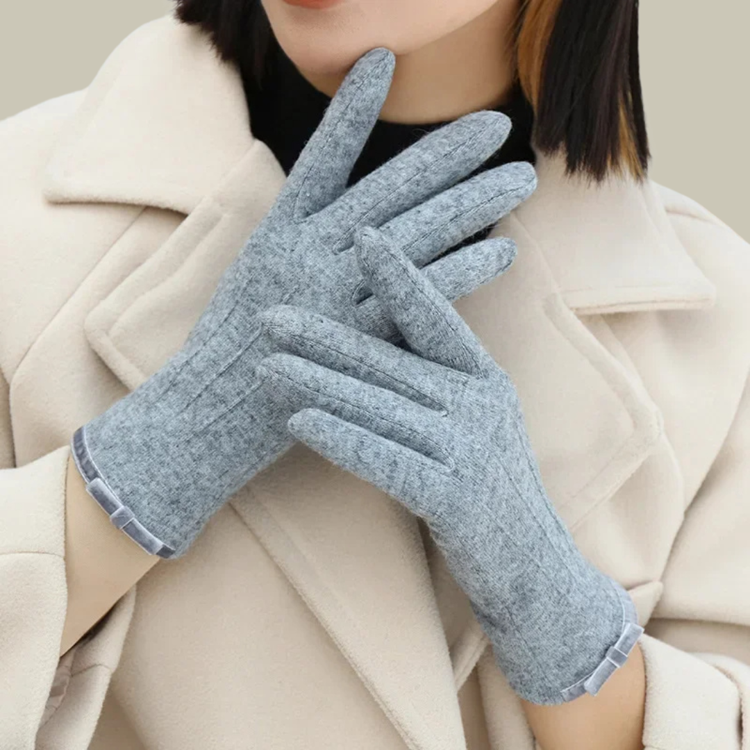 Elegant Vinterhandskar | Fullfingrade med Bågeaccent | Slimmad Design för Kalla Dagar 2