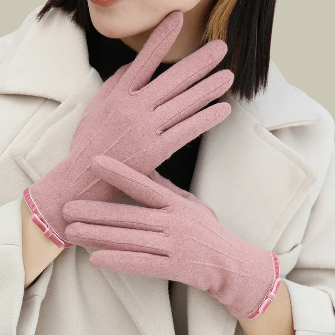 Elegant Vinterhandskar | Fullfingrade med Bågeaccent | Slimmad Design för Kalla Dagar 3