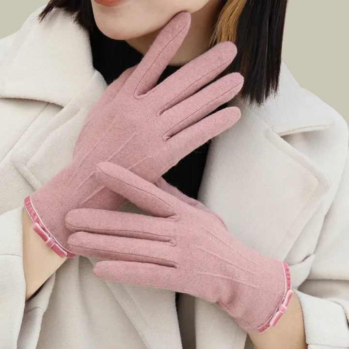 Elegant Vinterhandskar | Fullfingrade med Bågeaccent | Slimmad Design för Kalla Dagar 3
