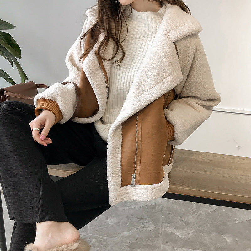 Elegant Vinterkappa Dam i Mocka med Isolerat Foder | Tidlös Beige Kappa för Kalla Dagar 2