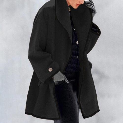 Elegant Vinterkappa Dam i Ull med Isolerande Tyg | Tidlös Design för Värme och Stil 2