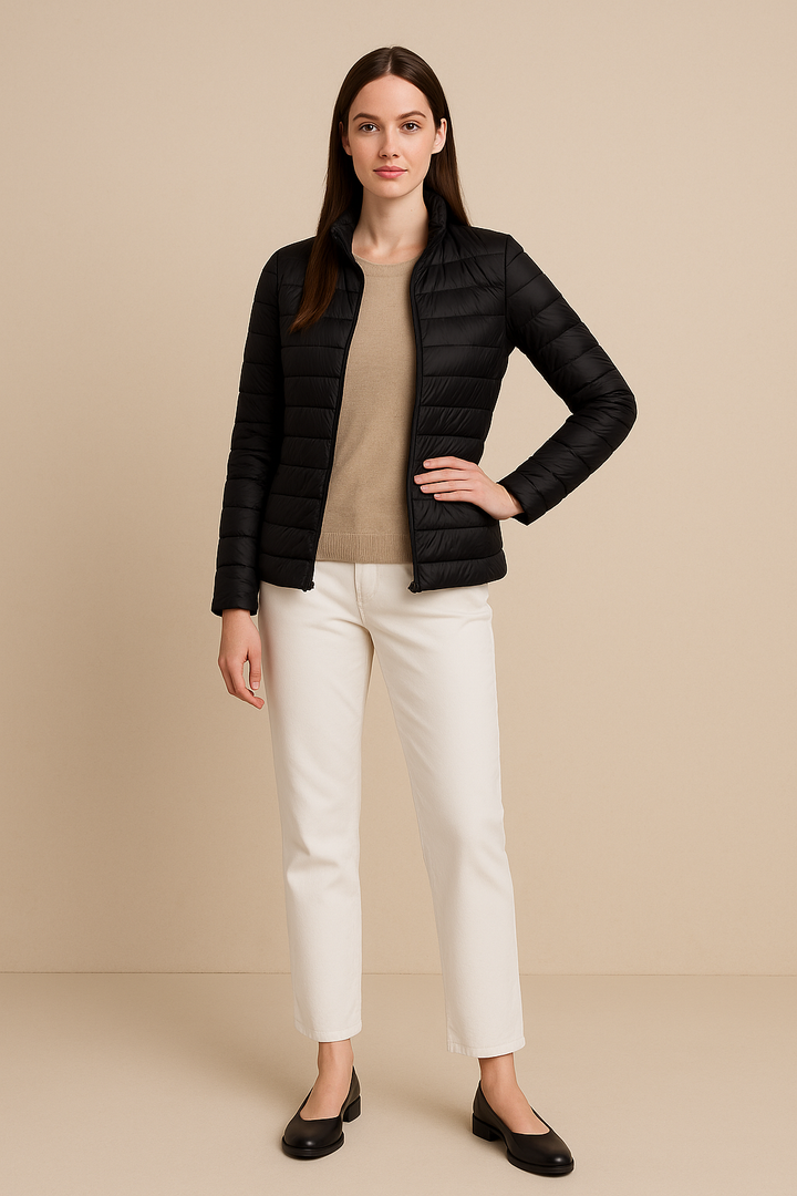 Elegant | Lång Dunjacka Dam med Lätt Isolering | Slim Fit Design för Värme och Komfort 0