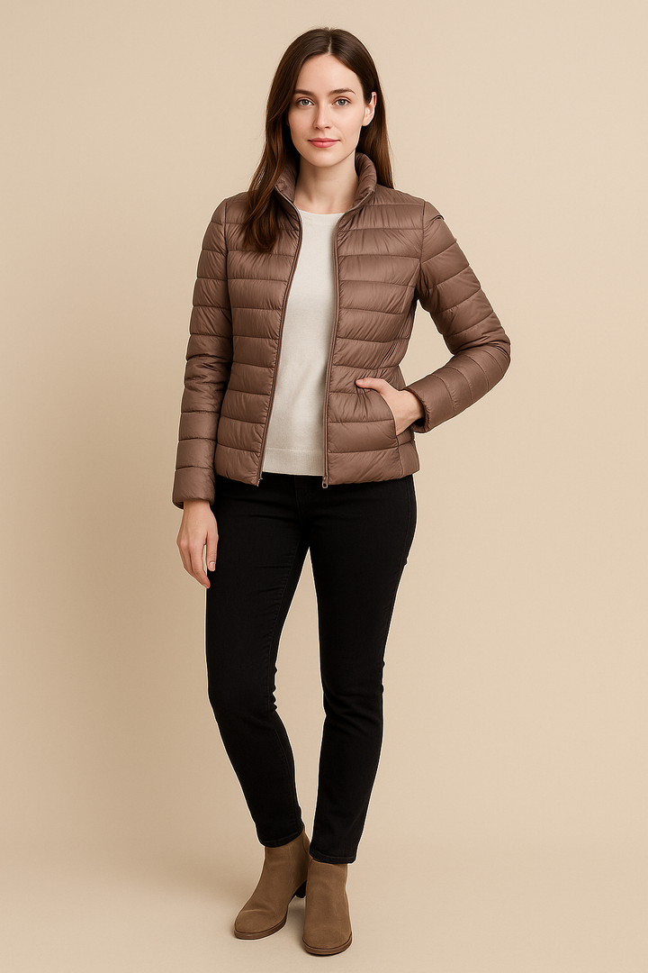 Elegant | Lång Dunjacka Dam med Lätt Isolering | Slim Fit Design för Värme och Komfort 4