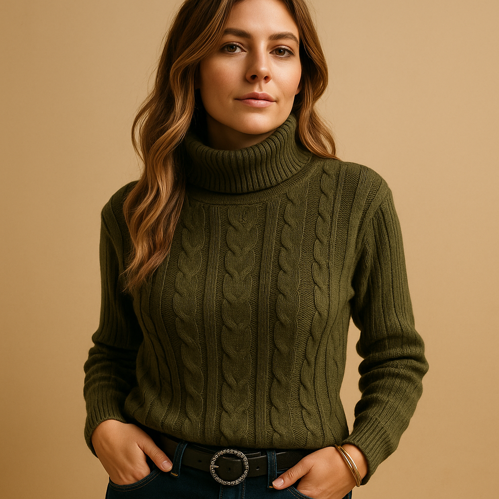 Elegant | Lätt Turtleneck Tröja för Kvinnor med Mjuk Stickad Design | Avslappnad Passform för Komfort och Stil 1