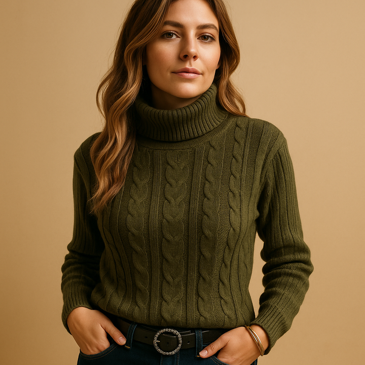 Elegant | Lätt Turtleneck Tröja för Kvinnor med Mjuk Stickad Design | Avslappnad Passform för Komfort och Stil 1