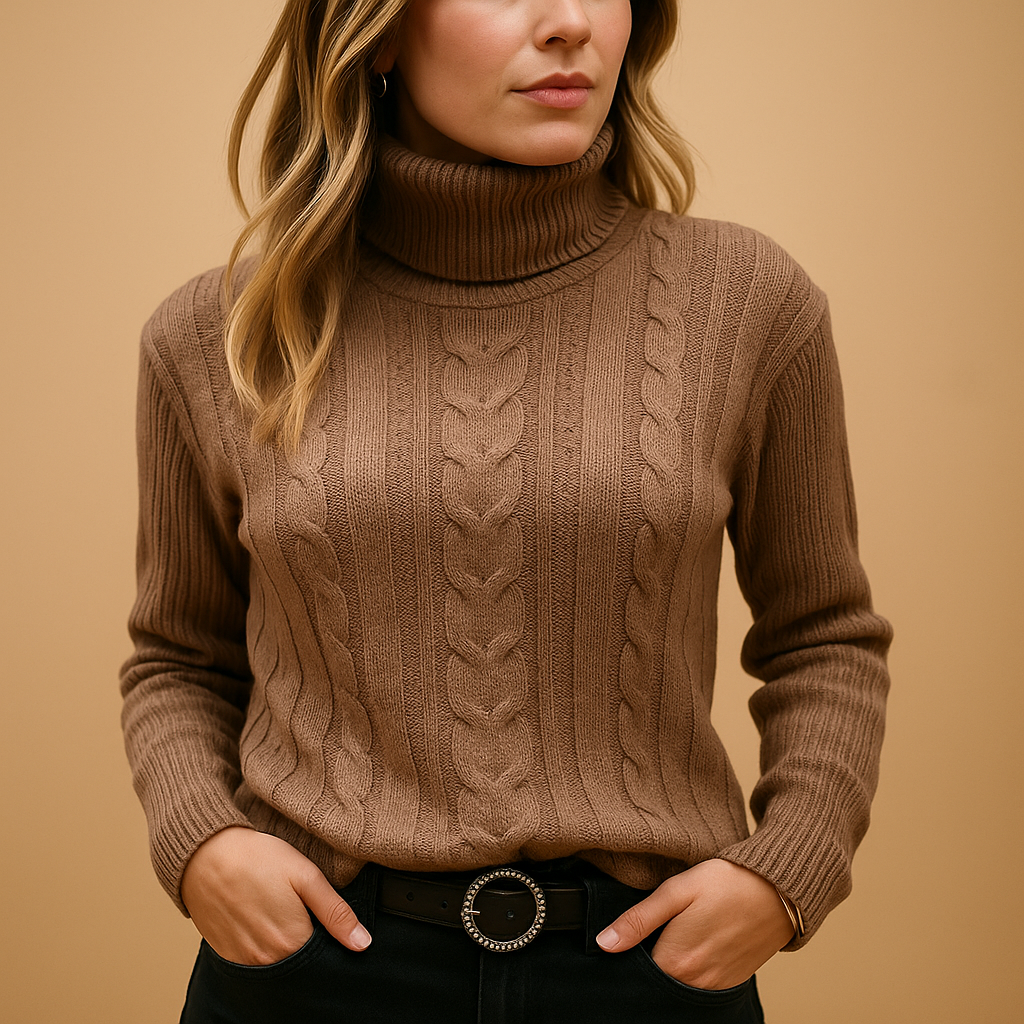 Elegant | Lätt Turtleneck Tröja för Kvinnor med Mjuk Stickad Design | Avslappnad Passform för Komfort och Stil 3