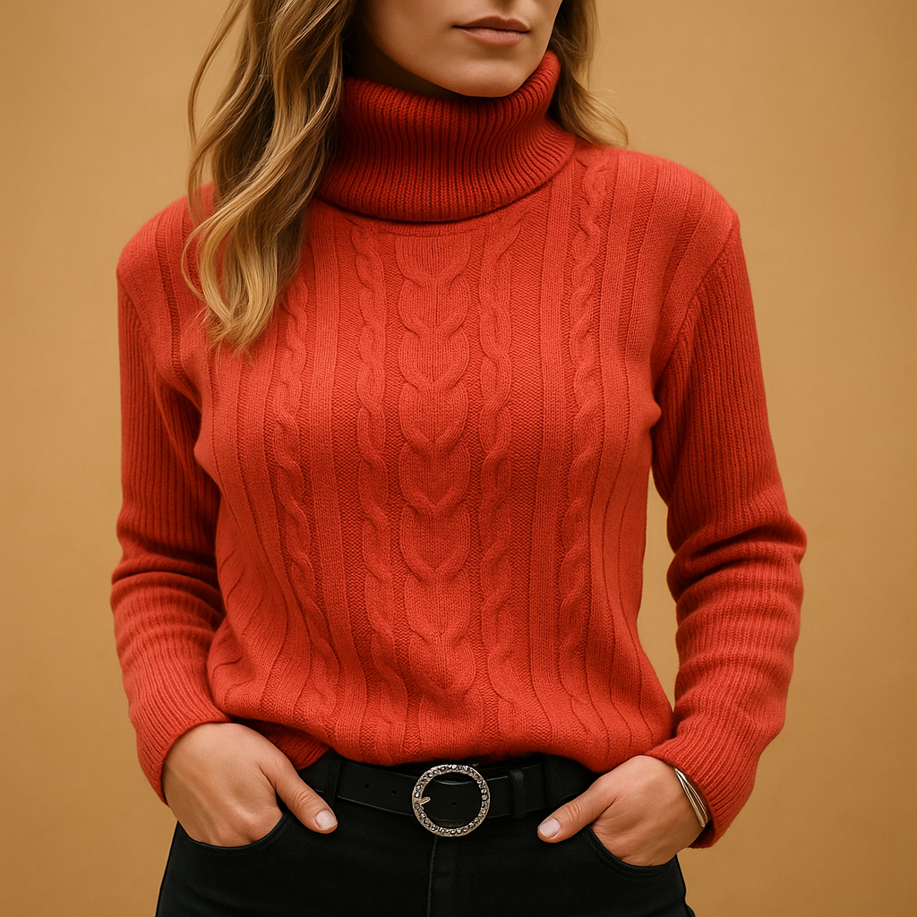 Elegant | Lätt Turtleneck Tröja för Kvinnor med Mjuk Stickad Design | Avslappnad Passform för Komfort och Stil 4