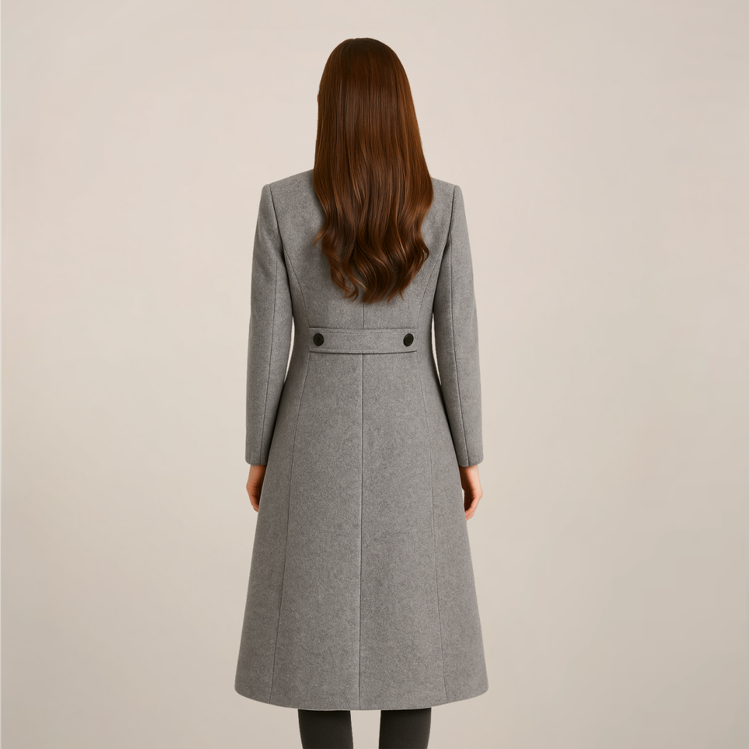 Elegant | Svart Trenchcoat för Kvinnor med Dubbelknäppt Design | Tidlös Stil för Arbete och Fritid 2