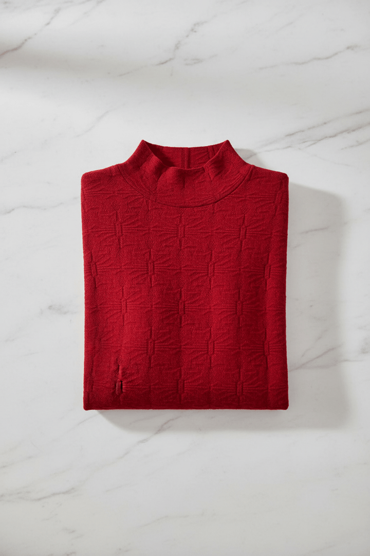 Elegant | Vit Stickad Tröja Dam med Mock-Hals och Slim Fit | Perfekt för Höst och Vinter 4