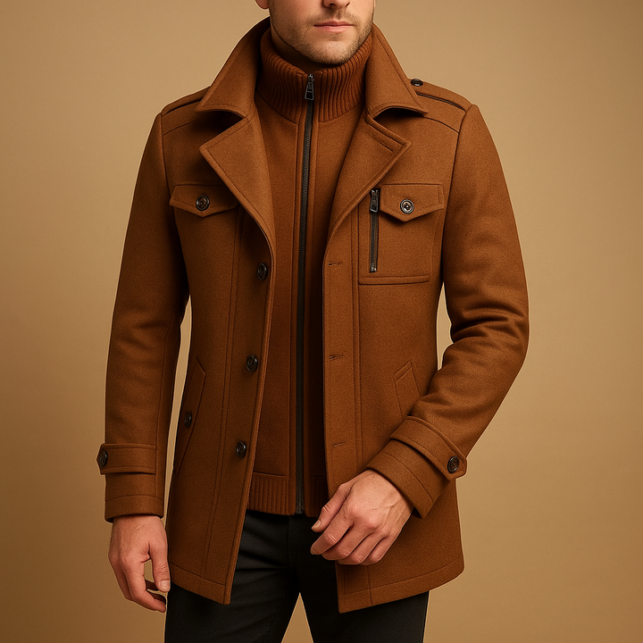 Elegant vinterkappa för män | Slim Fit Design med Isolering | Perfekt för Kalla Dagar 2