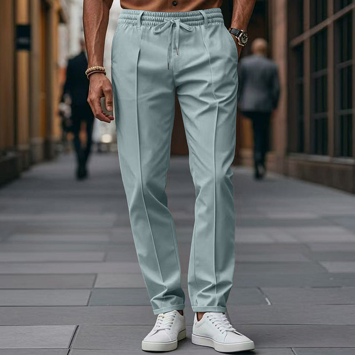 Eleganta Chinos för Män med Elastisk Midja och Modern Passform | Bekväma Byxor för Vardagsbruk 1