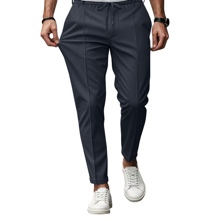 Eleganta Chinos för Män med Elastisk Midja och Modern Passform | Bekväma Byxor för Vardagsbruk 3