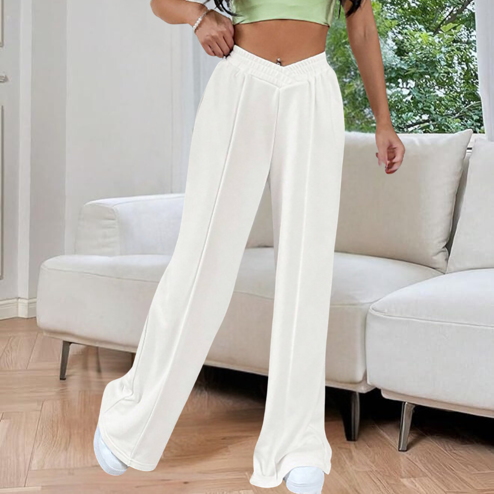 Eleganta Joggingbyxor Dam med Breda Ben och Hög Midja för Komfort 4
