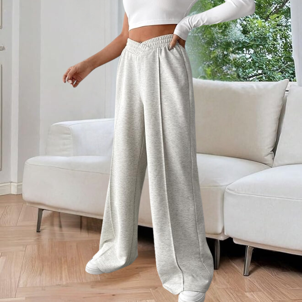 Eleganta Joggingbyxor Dam med Breda Ben och Hög Midja för Komfort 5