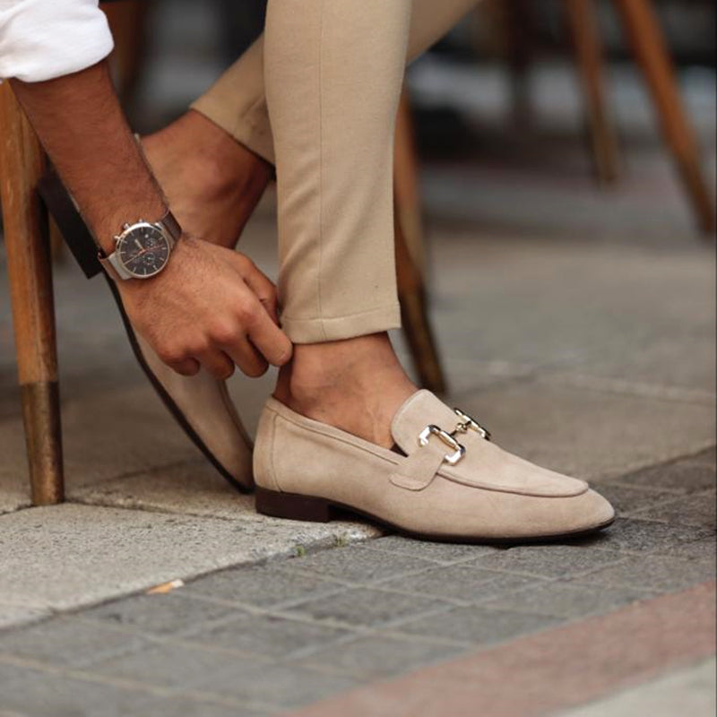 Eleganta Mandeltå Loafers för Män med Hästbitsdetalj | Perfekt för Semi-Formella Tillfällen 3