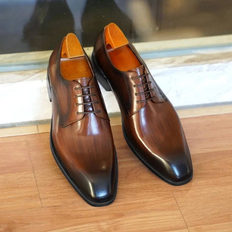 Eleganta Oxford-klänningsskor för män med sluten snörning | Klassisk design för formella tillfällen 1