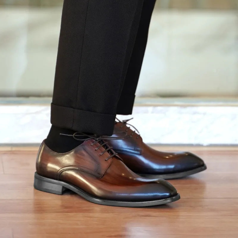 Eleganta Oxford-klänningsskor för män med sluten snörning | Klassisk design för formella tillfällen 3