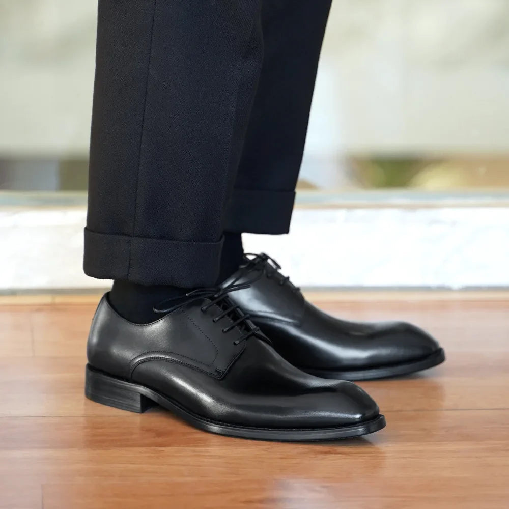 Eleganta Oxford-klänningsskor för män med sluten snörning | Klassisk design för formella tillfällen 5