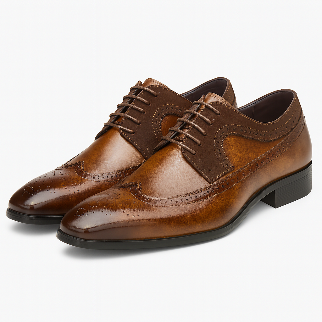 Eleganta Oxford Klänningsskor för Män med Brogue-detaljer | Tidlös Stil för Formella Tillfällen 0