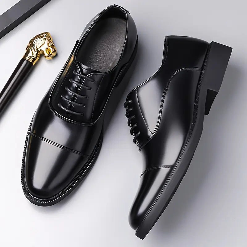 Eleganta Oxford Skor för Män med Snörning och Blank Finish | Perfekta för Affär och Fest 0