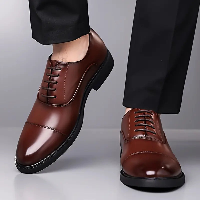 Eleganta Oxford Skor för Män med Snörning och Blank Finish | Perfekta för Affär och Fest 5