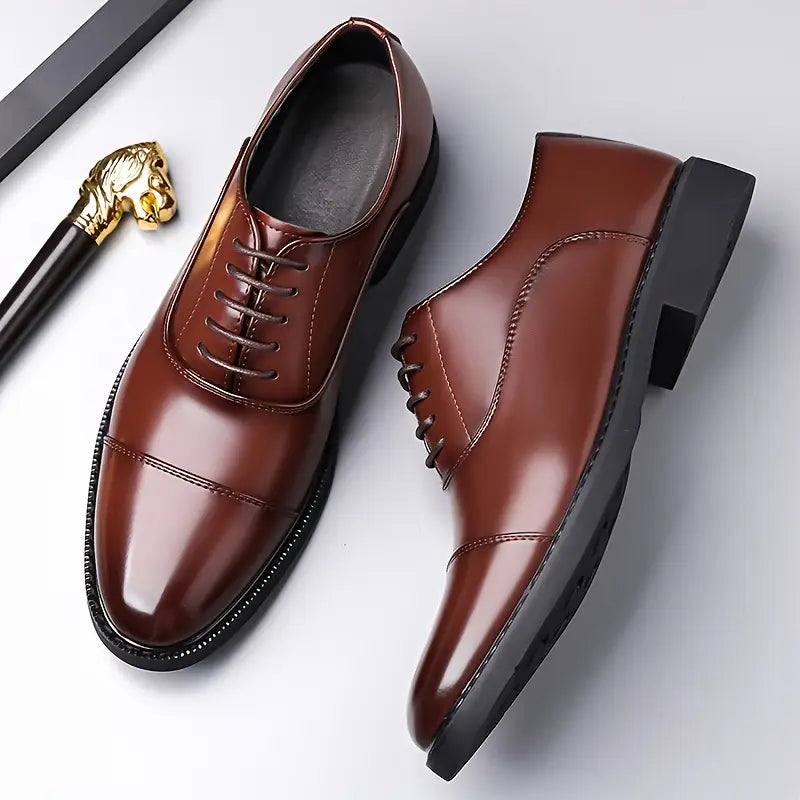 Eleganta Oxford Skor för Män med Snörning och Blank Finish | Perfekta för Affär och Fest 8