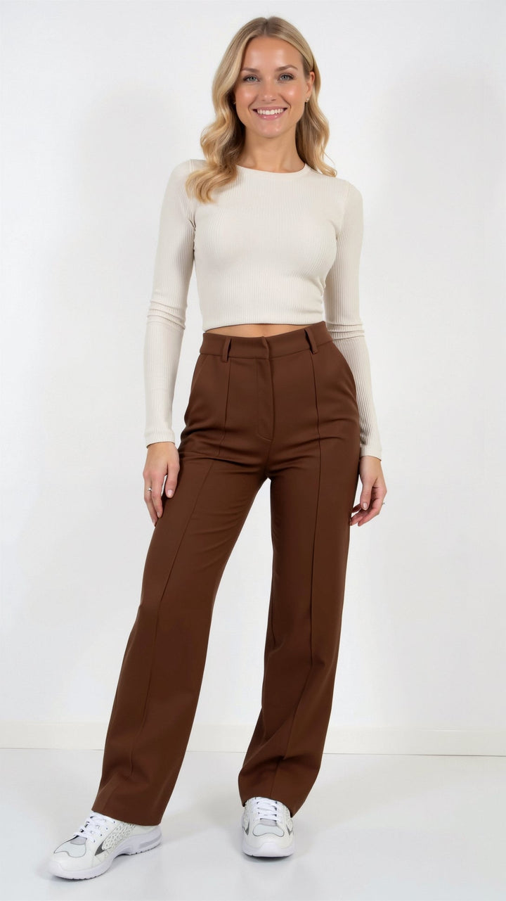 Eleganta Vida Byxor Dam med Hög Midja | Perfekt för Vardags och Fest 4