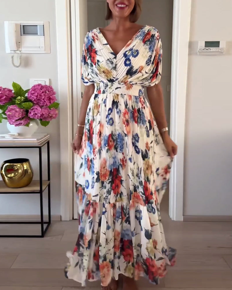 Ella | Blommig Elegant Maxiklänning Dam 2