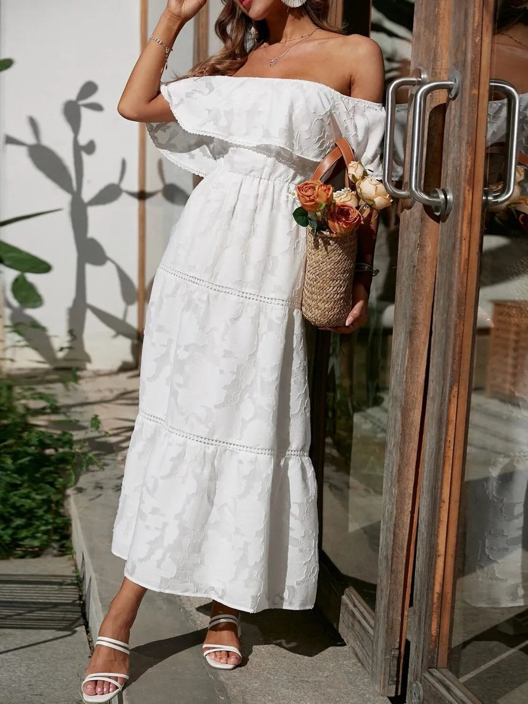 Ella | Elegant Off Shoulder Maxiklänning för Sommarlook 1