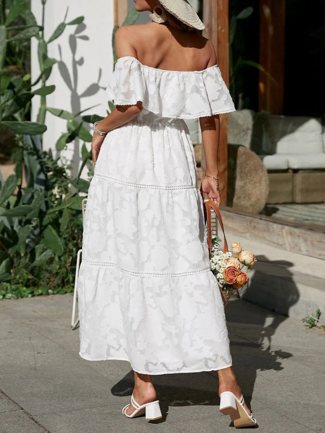 Ella | Elegant Off Shoulder Maxiklänning för Sommarlook 2
