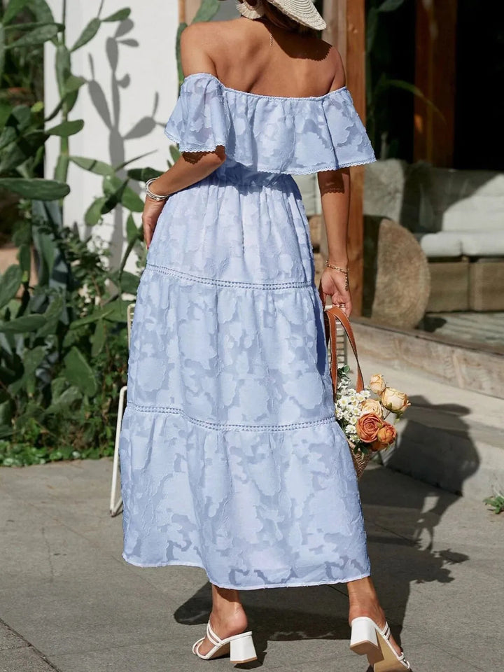 Ella | Elegant Off Shoulder Maxiklänning för Sommarlook 5