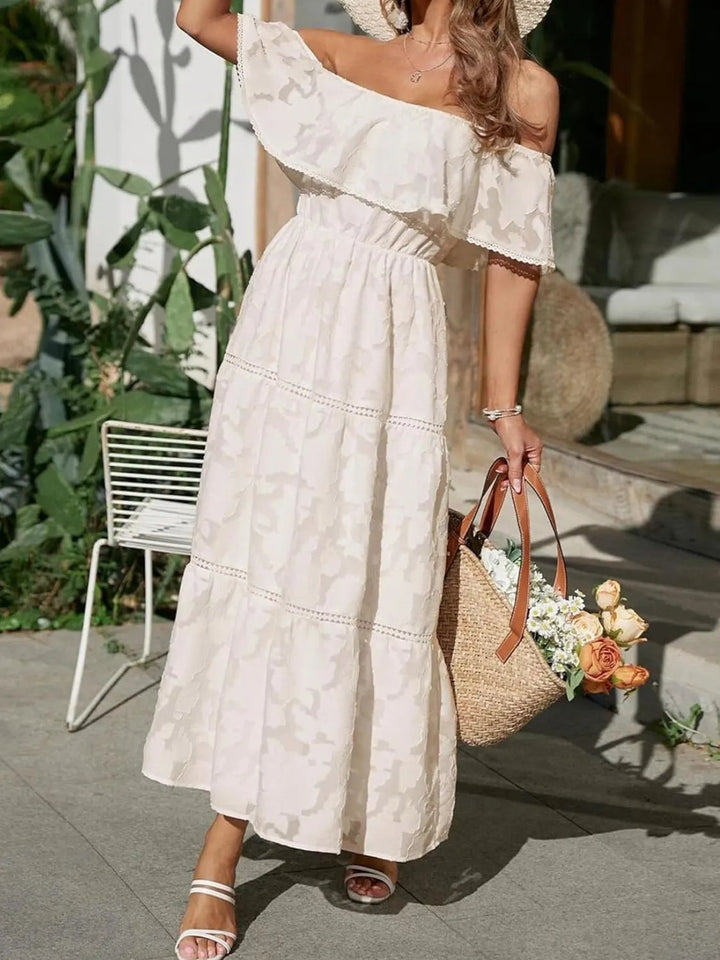 Ella | Elegant Off Shoulder Maxiklänning för Sommarlook 7