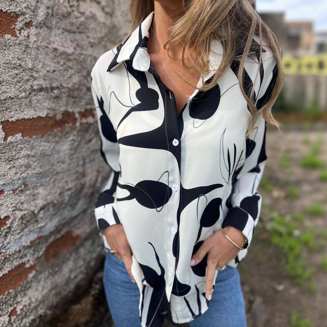 Emily | Elegant Långärmad Topp med 3D-Mönster 3