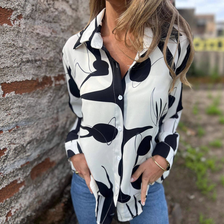 Emily | Elegant Långärmad Topp med 3D-Mönster 3
