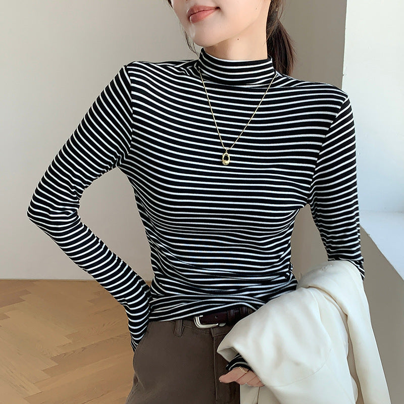 Emily | Elegant Långärmad Tröja med Kritstrecksrand 1